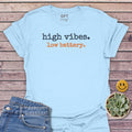 Low Battery T-Shirt in Light Blue