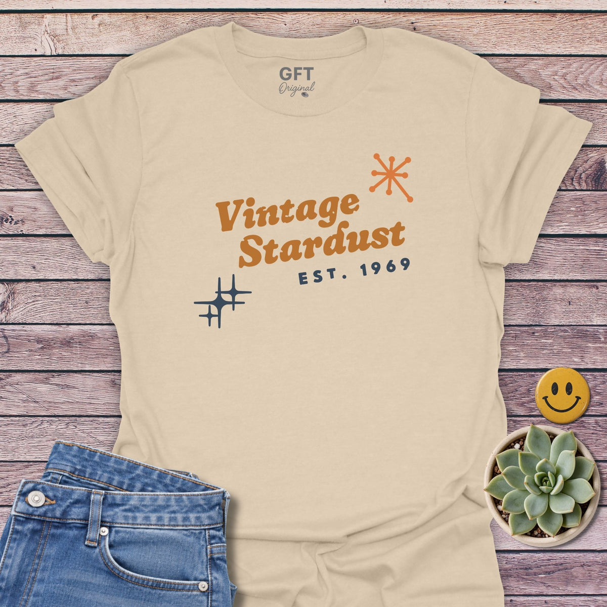 Vintage Stardust T-Shirt in Sand