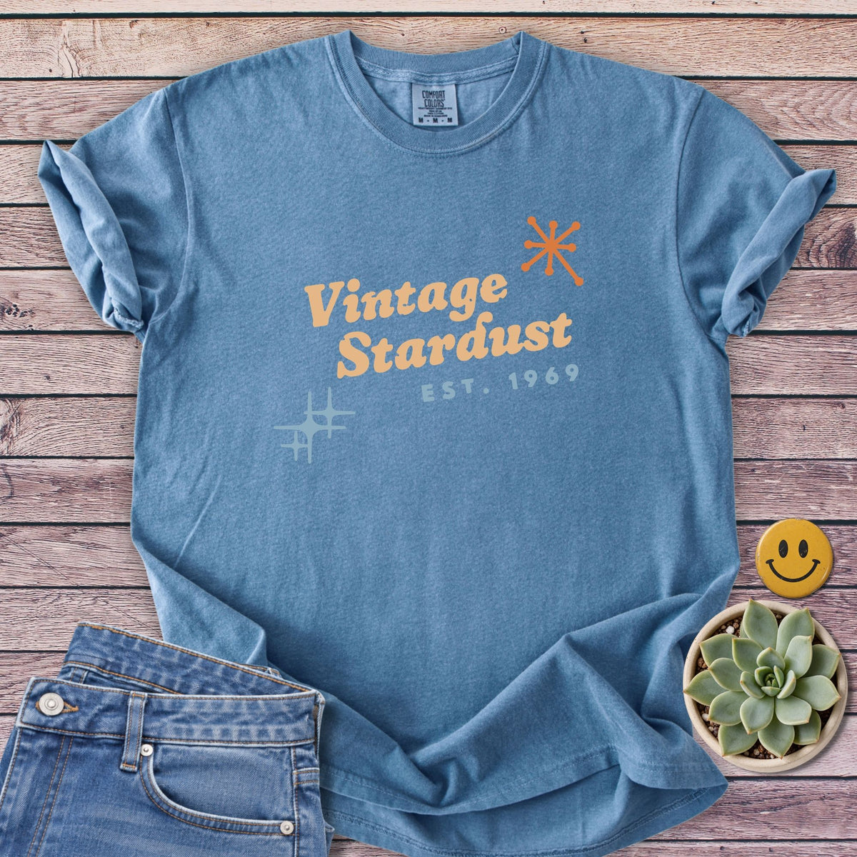 Vintage Stardust T-Shirt in Blue Jean
