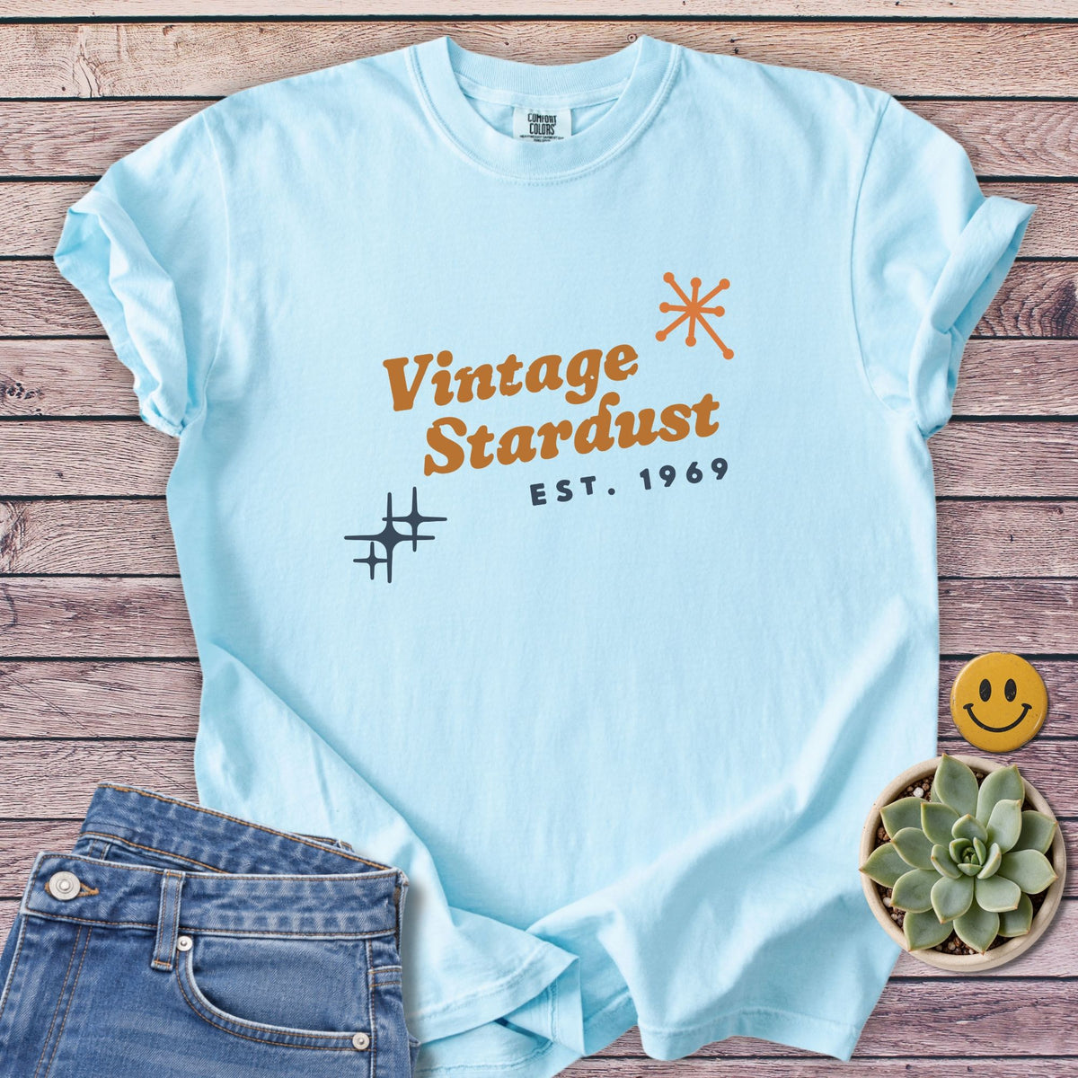 Vintage Stardust T-Shirt in Chambray