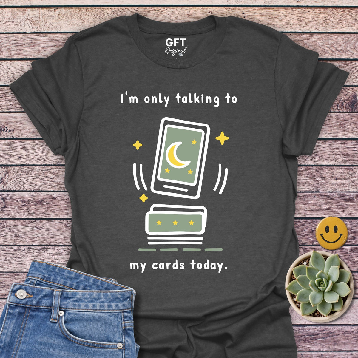 Only Cards Today T-Shirt in Dark Heather