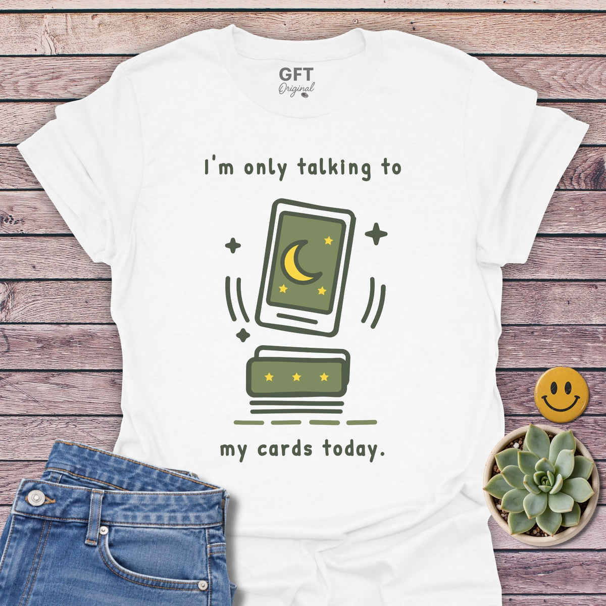 Only Cards Today T-Shirt in White