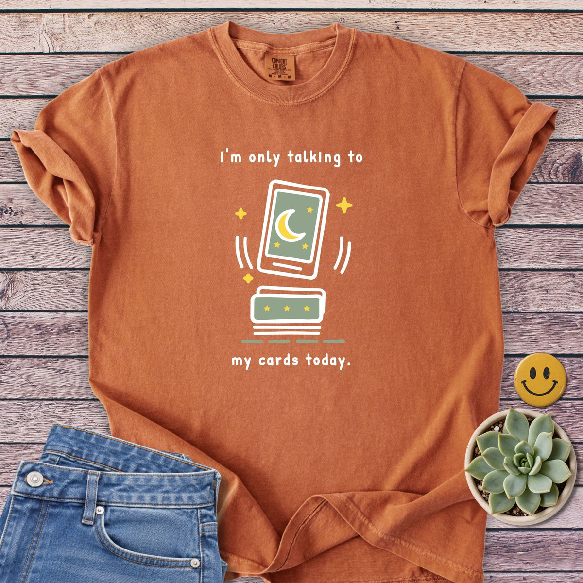 Only Cards Today T-Shirt in Yam