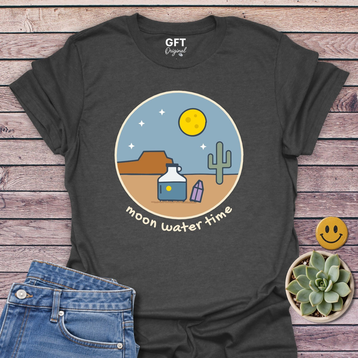 Moon Water Time T-Shirt in Dark Heather