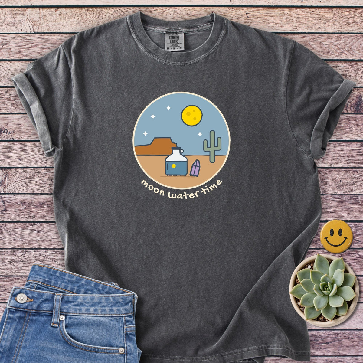 Moon Water Time T-Shirt in Pepper