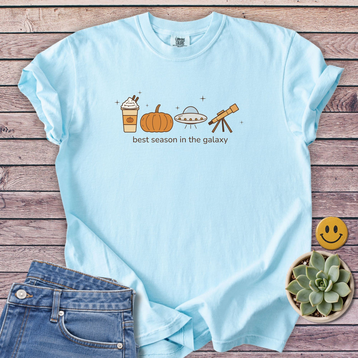 Cosmic Autumn T-Shirt in Chambray