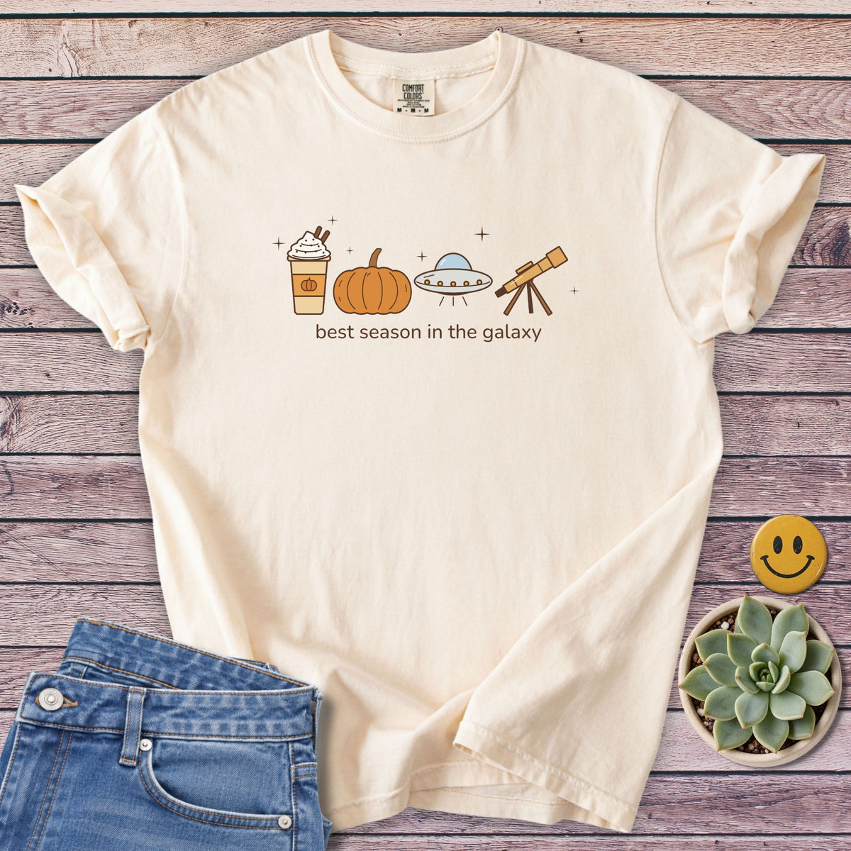Cosmic Autumn T-Shirt in Ivory