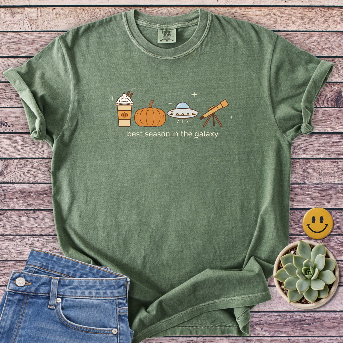 Cosmic Autumn T-Shirt in Moss