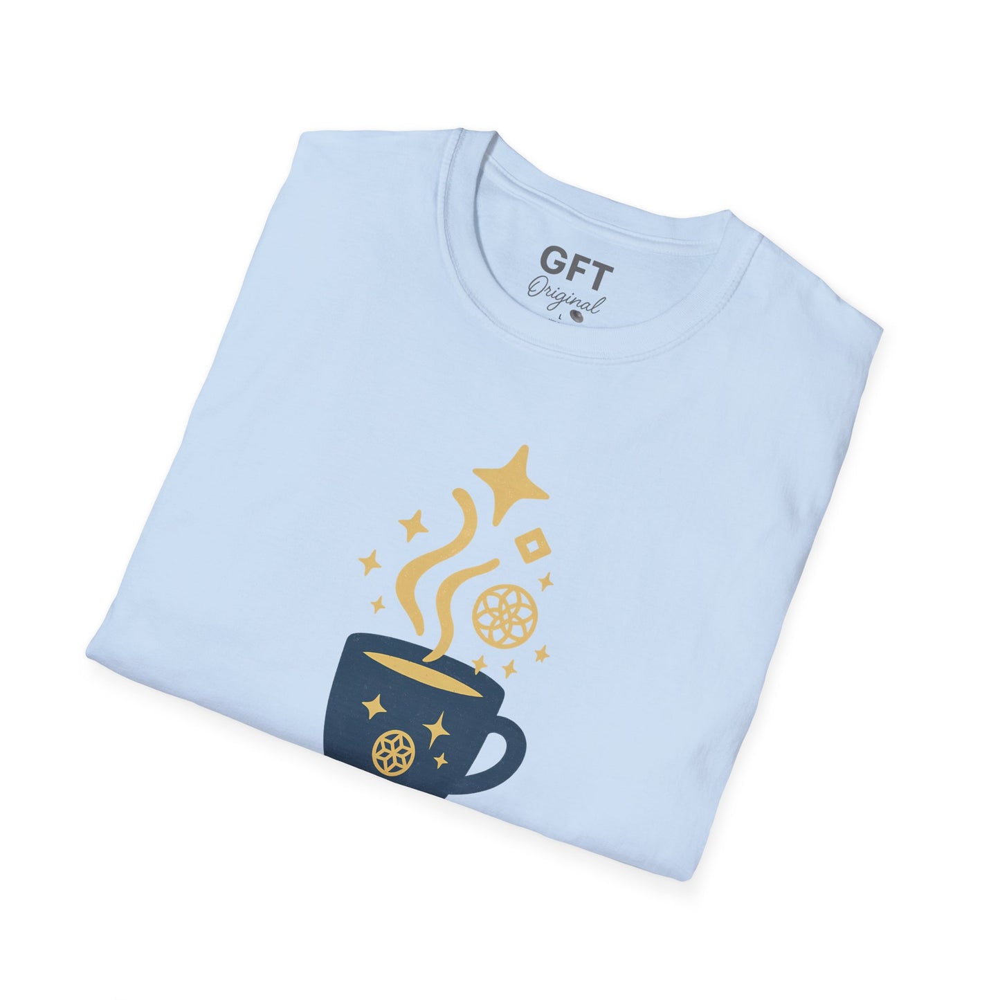 Powered by Coffee & Cosmic Light Codes - T-Shirt