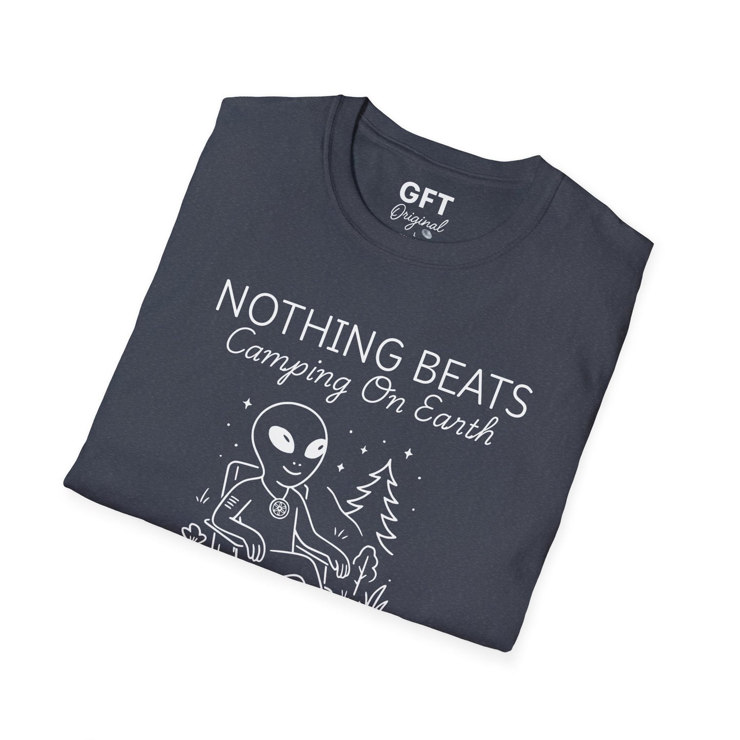 Nothing Beats Camping on Earth Stencil  - T-Shirt