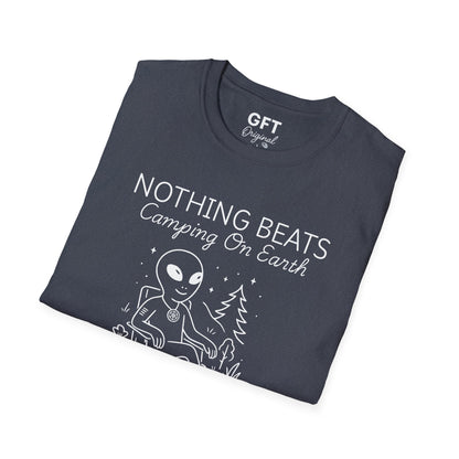 Nothing Beats Camping on Earth Stencil  - T-Shirt