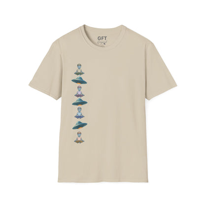 Vertical UFOs & Meditating ETs - T-Shirt