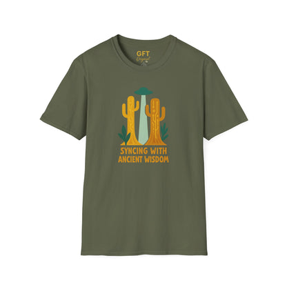Syncing With Ancient Wisdom (Saguaro) - T-Shirt