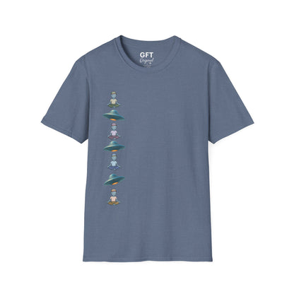 Vertical UFOs & Meditating ETs - T-Shirt