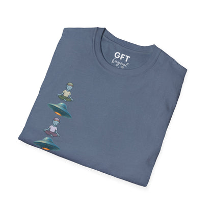 Vertical UFOs & Meditating ETs - T-Shirt
