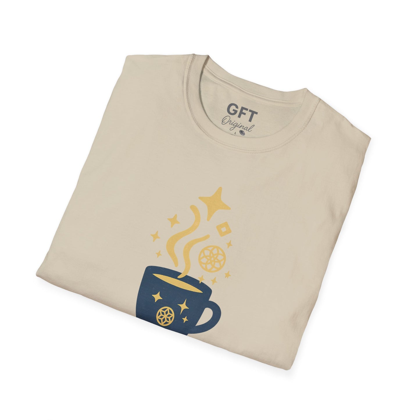 Powered by Coffee & Cosmic Light Codes - T-Shirt