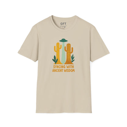 Syncing With Ancient Wisdom (Saguaro) - T-Shirt
