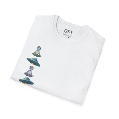 Vertical UFOs & Meditating ETs - T-Shirt