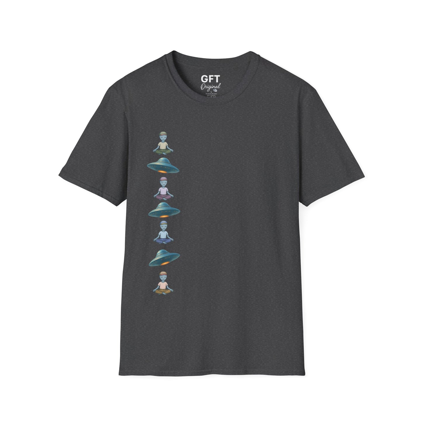 Vertical UFOs & Meditating ETs - T-Shirt