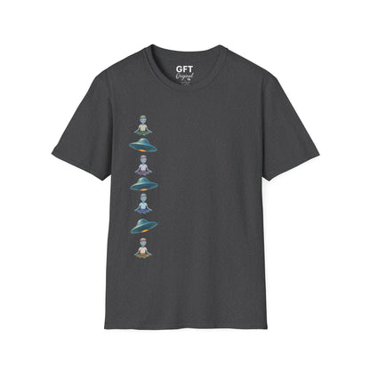 Vertical UFOs & Meditating ETs - T-Shirt