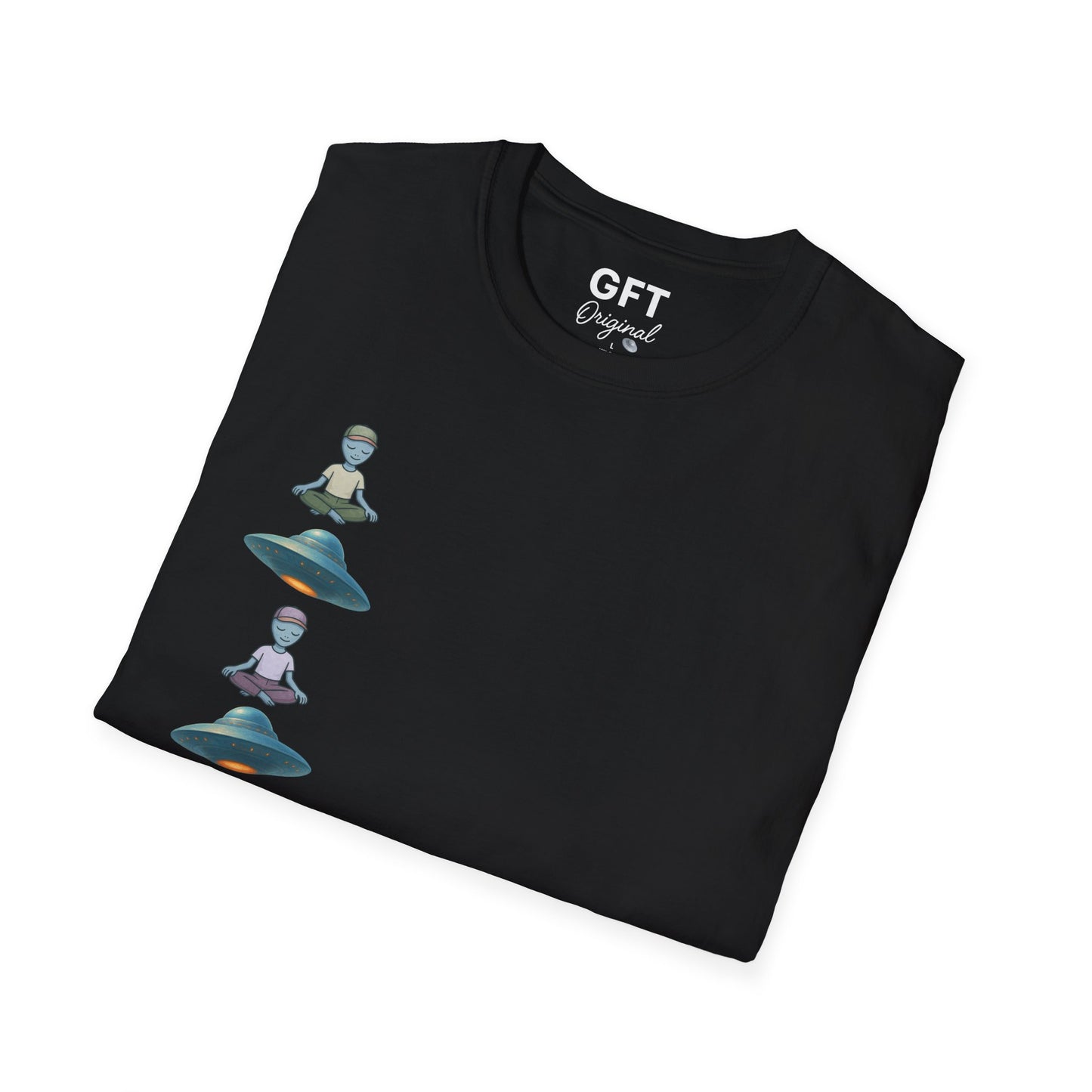 Vertical UFOs & Meditating ETs - T-Shirt