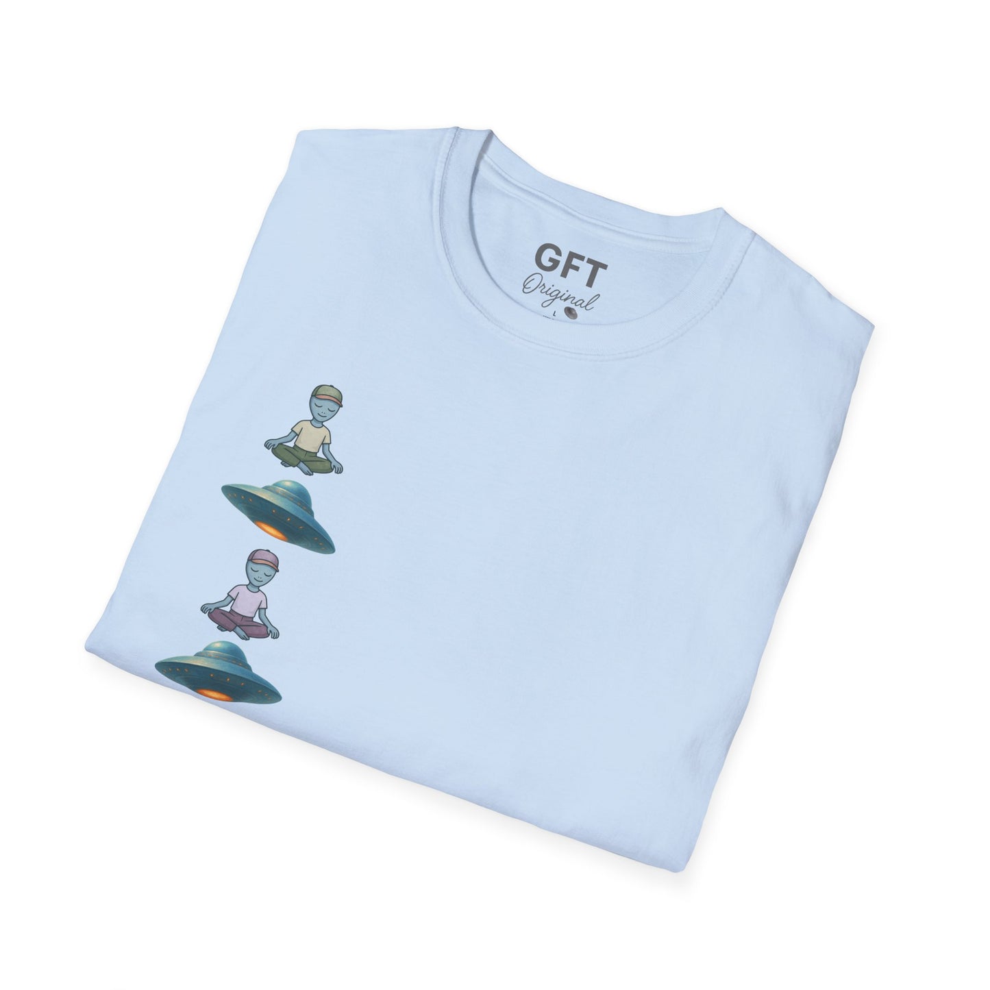 Vertical UFOs & Meditating ETs - T-Shirt