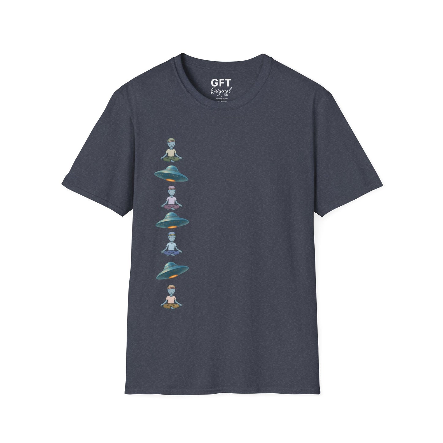 Vertical UFOs & Meditating ETs - T-Shirt
