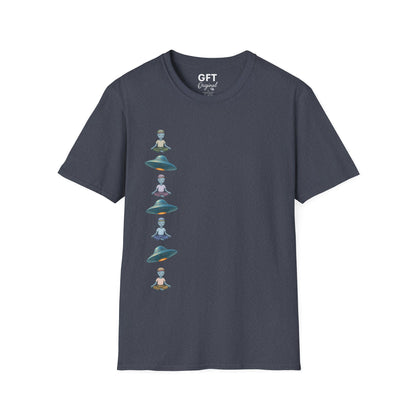 Vertical UFOs & Meditating ETs - T-Shirt