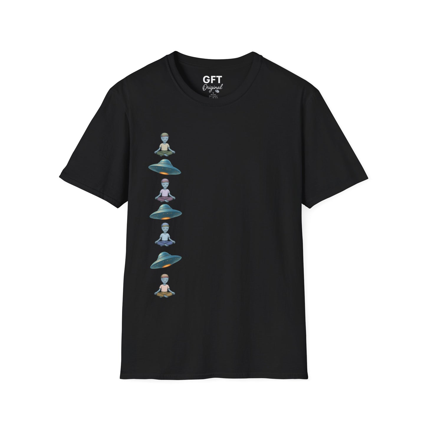 Vertical UFOs & Meditating ETs - T-Shirt