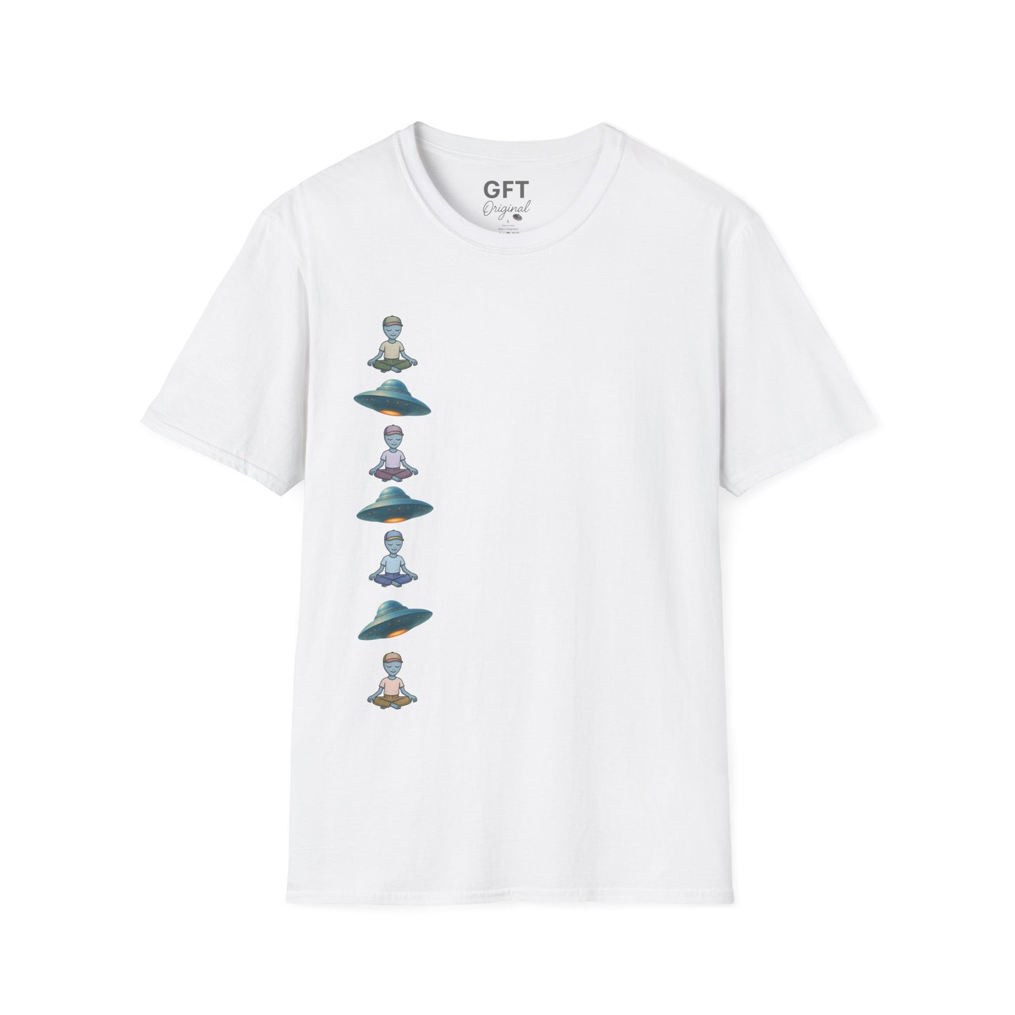 Vertical UFOs & Meditating ETs - T-Shirt