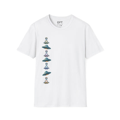 Vertical UFOs & Meditating ETs - T-Shirt