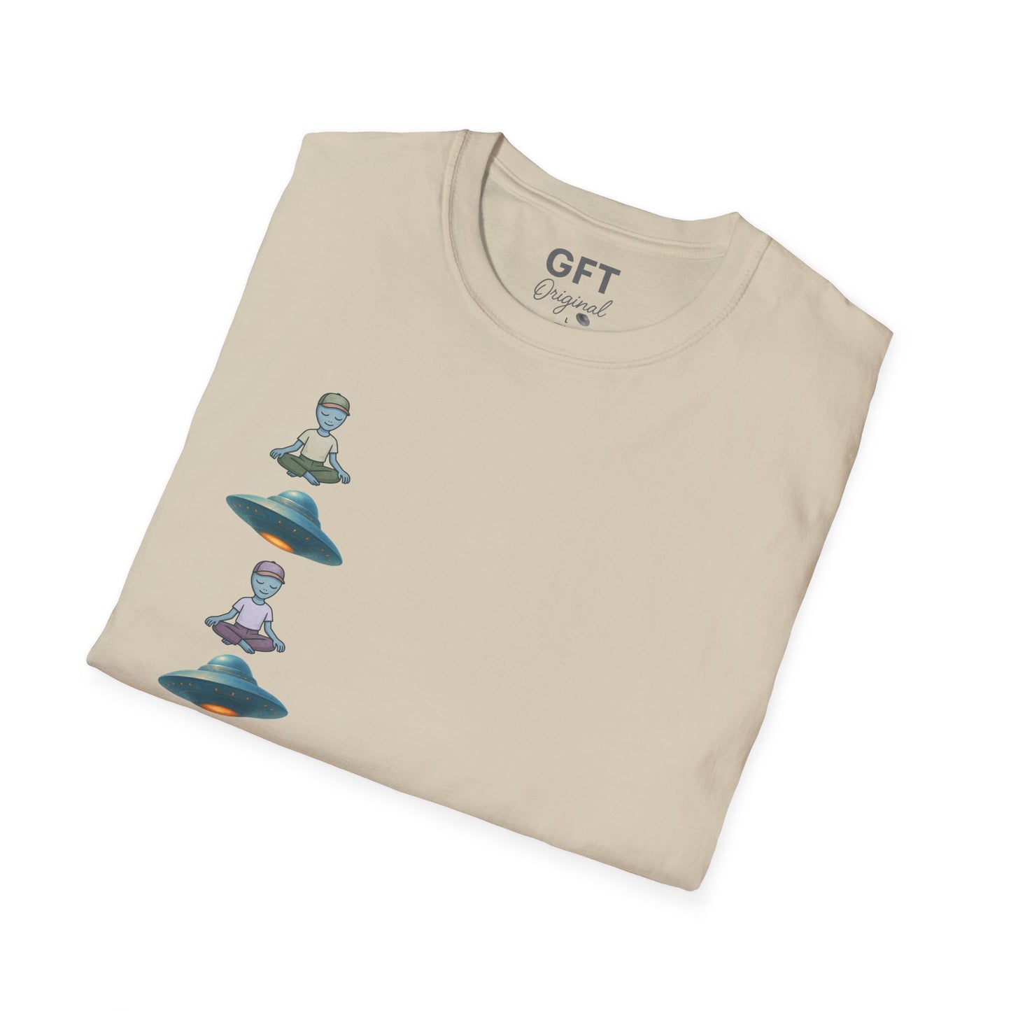 Vertical UFOs & Meditating ETs - T-Shirt
