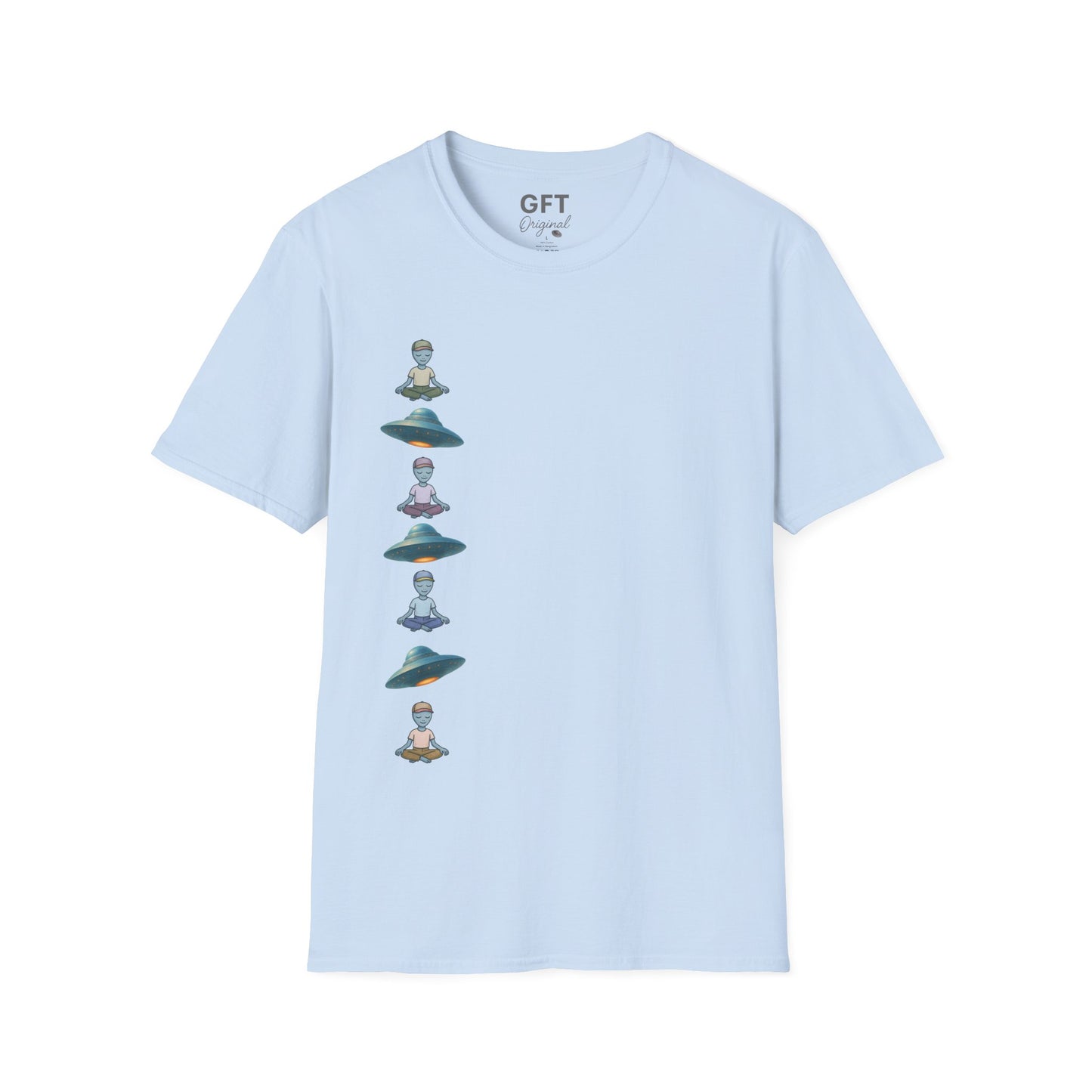 Vertical UFOs & Meditating ETs - T-Shirt