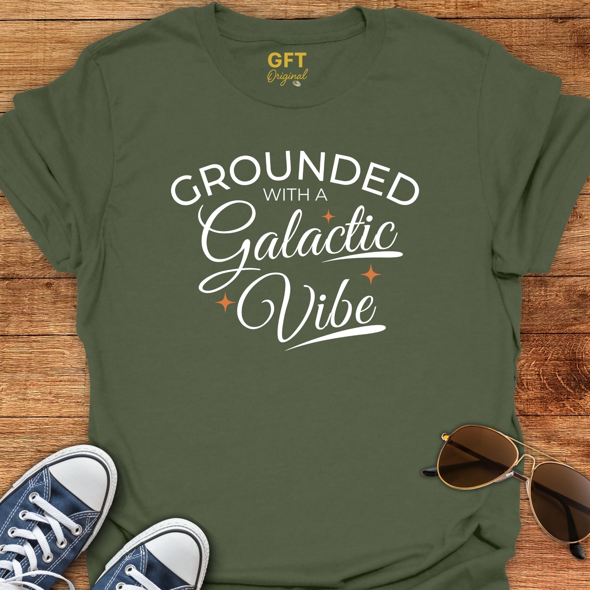 Grounded With A Galactic Vibe - T-Shirt