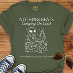 Camping on Earth Stencil  - T-Shirt