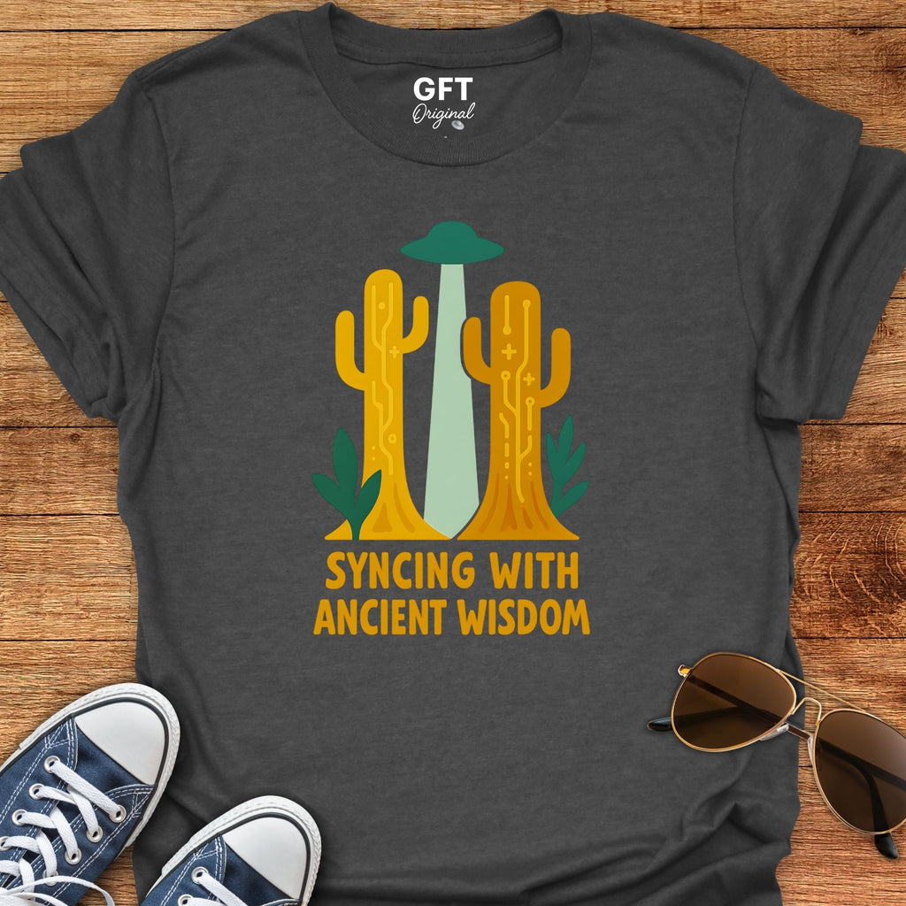 Syncing With Ancient Wisdom (Saguaro) - T-Shirt