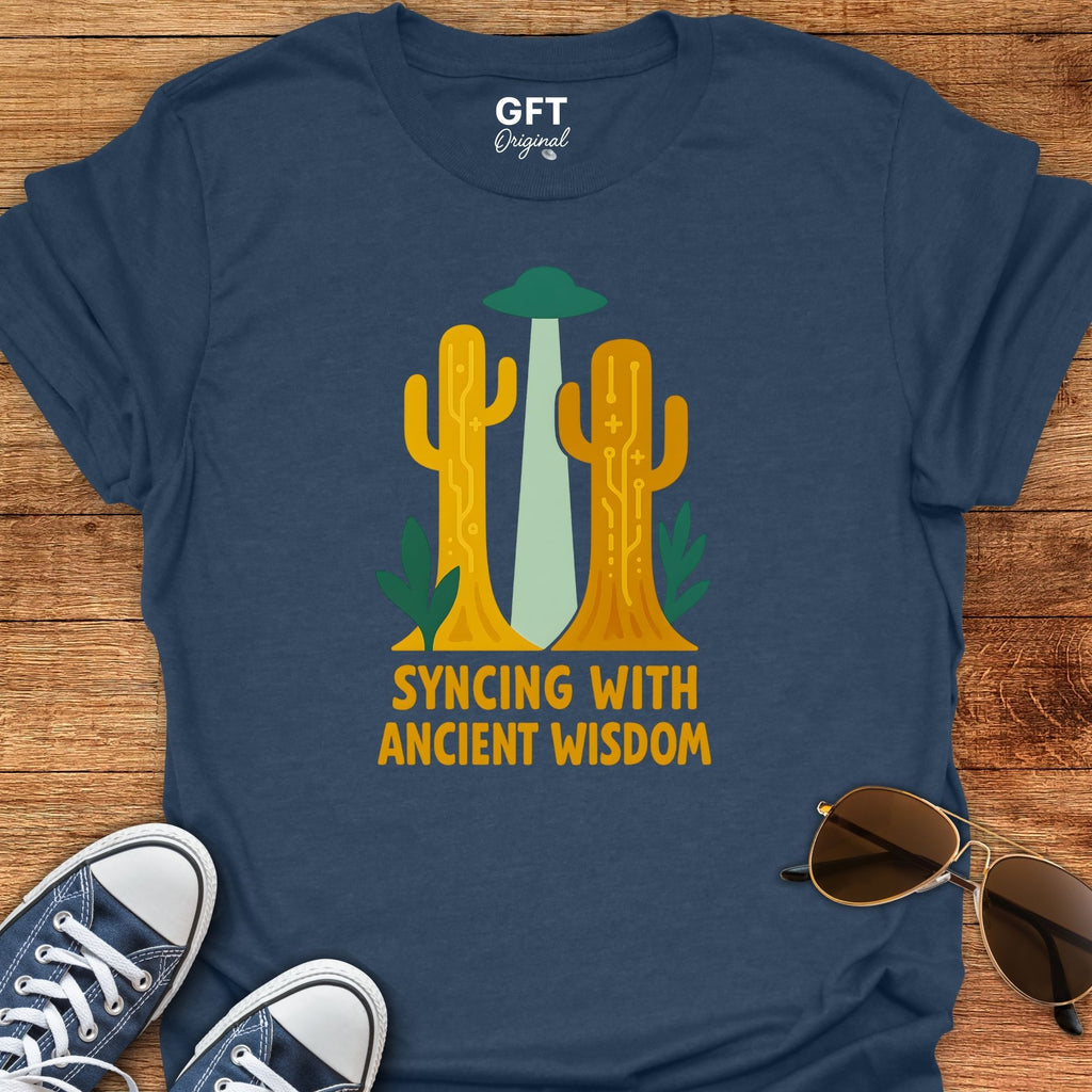 Syncing With Ancient Wisdom (Saguaro) - T-Shirt