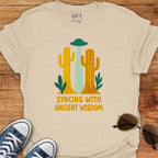 Syncing With Ancient Wisdom (Saguaro) - T-Shirt