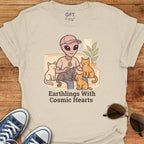 Cosmic Hearts 💜 Cats – T-Shirt