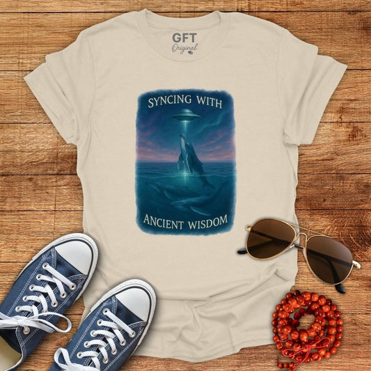 Syncing With Ancient Wisdom - Whales - T-Shirt