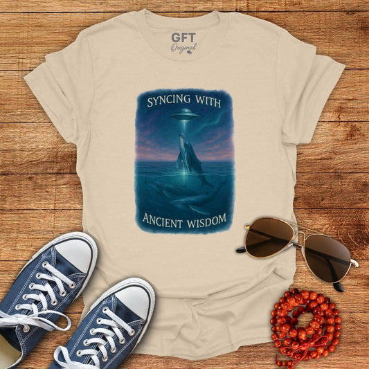 Syncing With Ancient Wisdom - Whales - T-Shirt