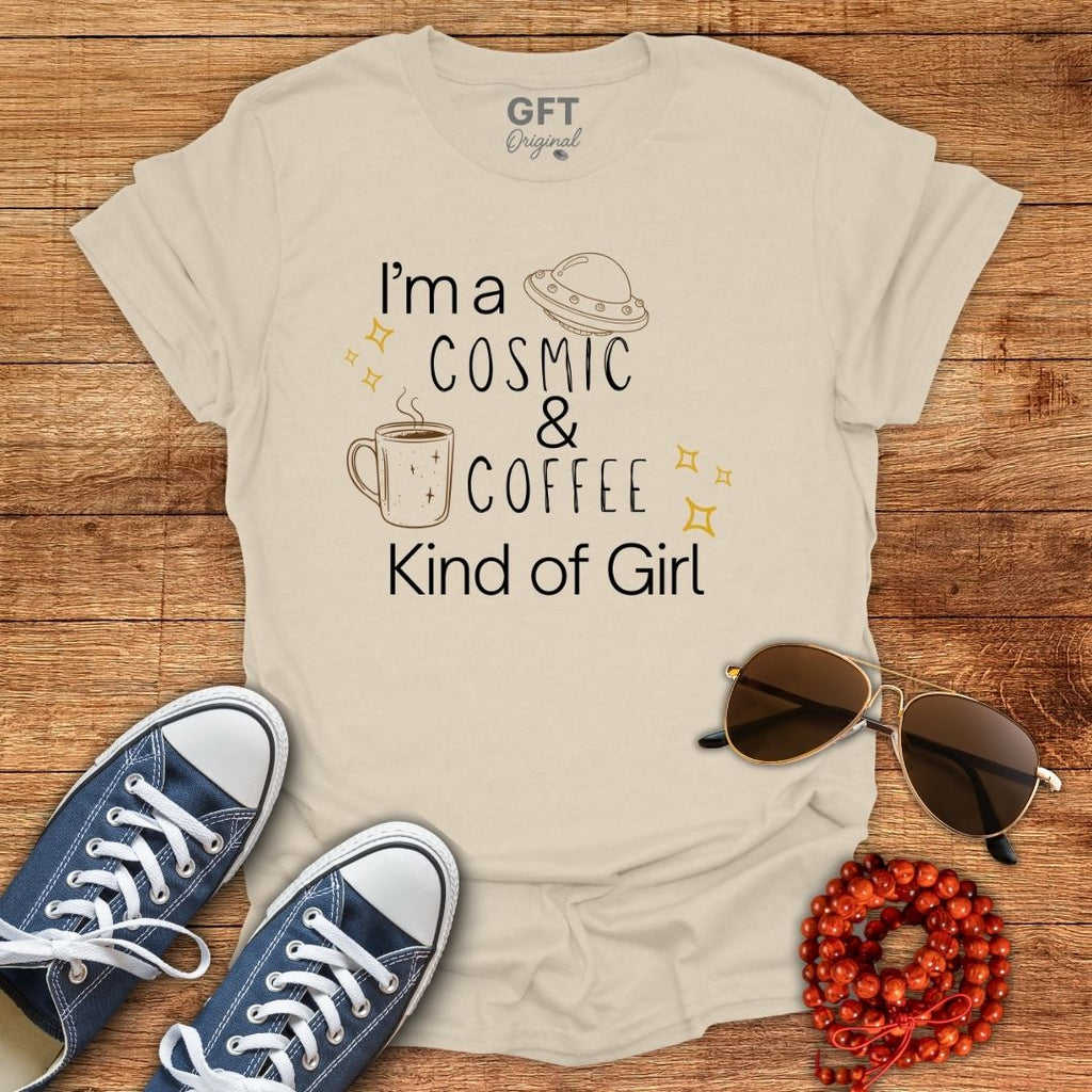 Cosmic & Coffee Girl - T-Shirt