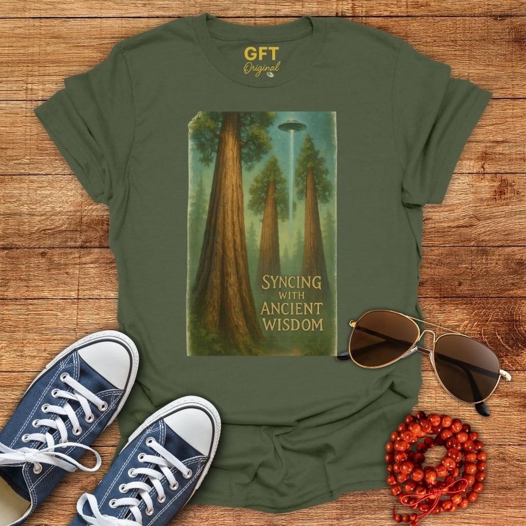 Syncing With Ancient Wisdom - Trees - T-Shirt