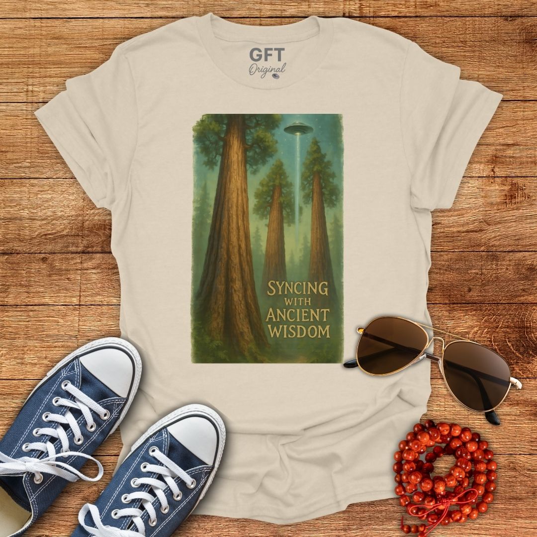 Syncing With Ancient Wisdom - Trees - T-Shirt