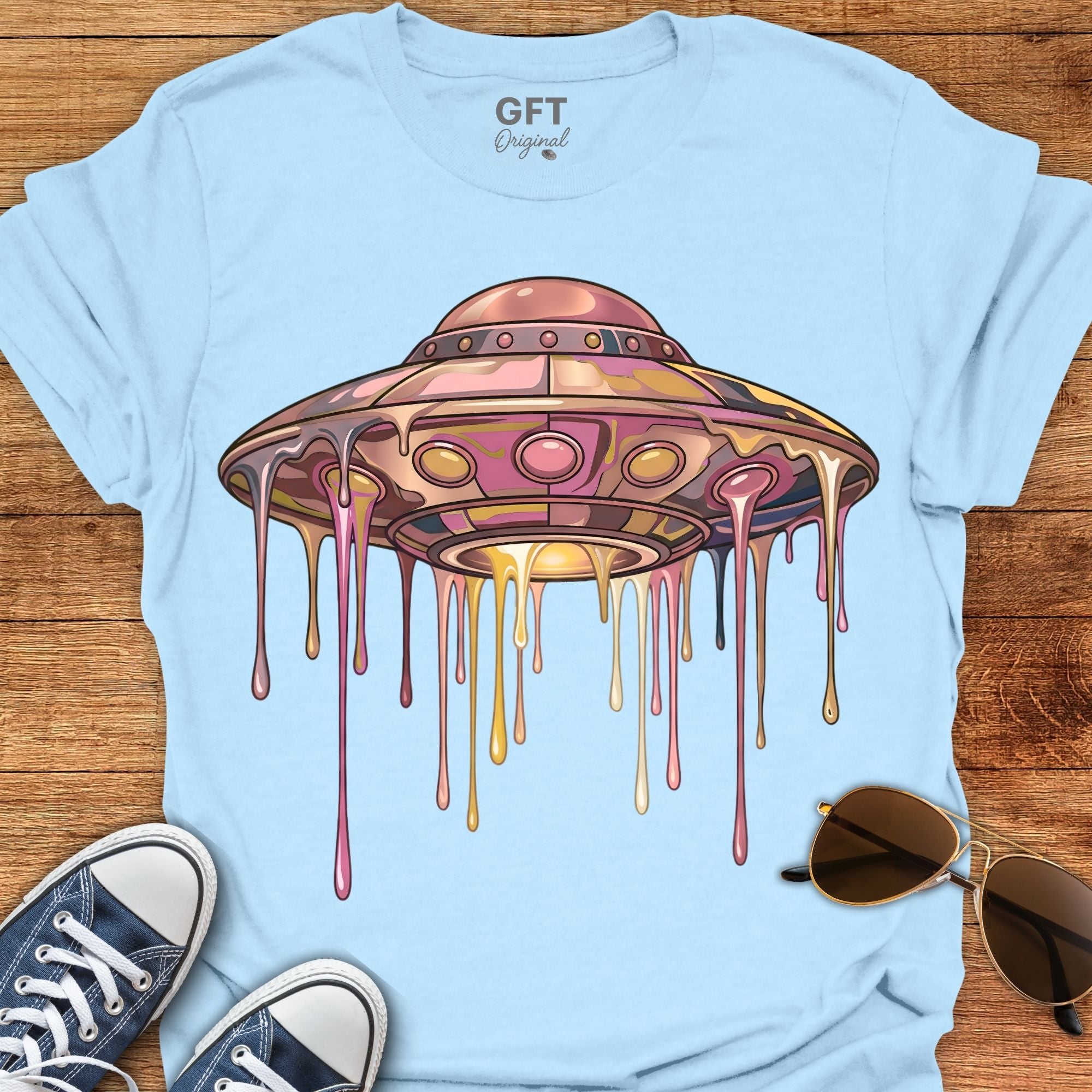 Drippy Trippy UFO Pink - T-Shirt