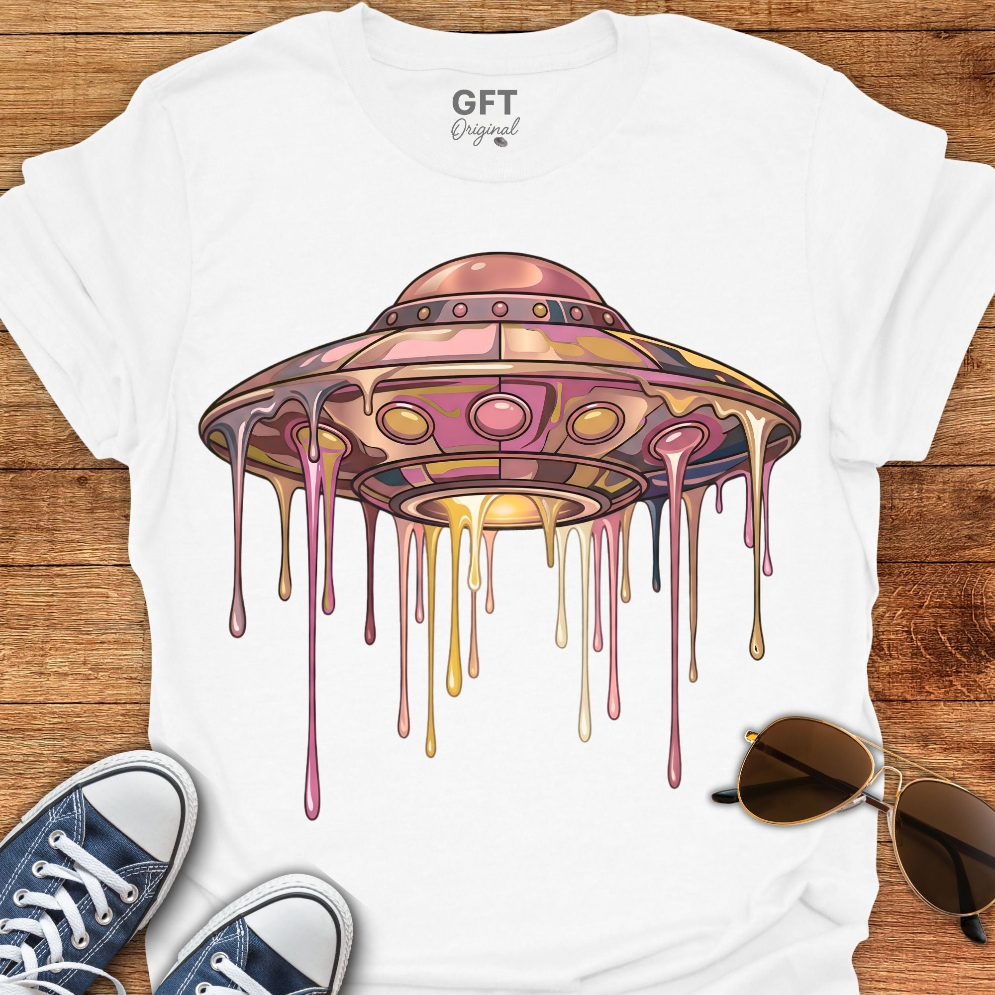 Drippy Trippy UFO Pink - T-Shirt